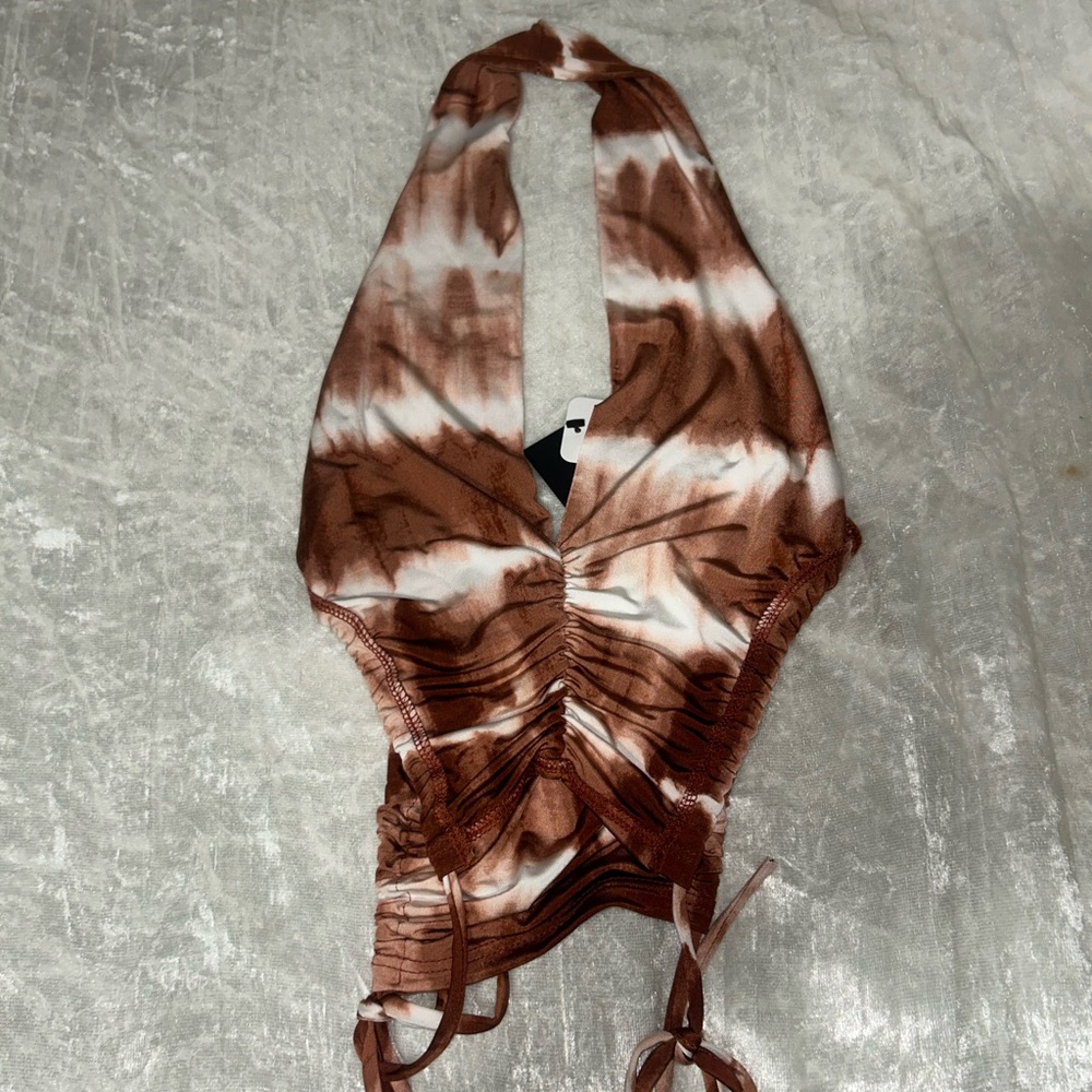 Brown and White Tie-Dye set